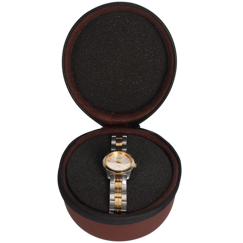 Okrągłe pudełko na zegarek EVA z twardą skorupą pudełko na zegarek pudełko do pakowania wysokiej klasy pudełka na prezenty